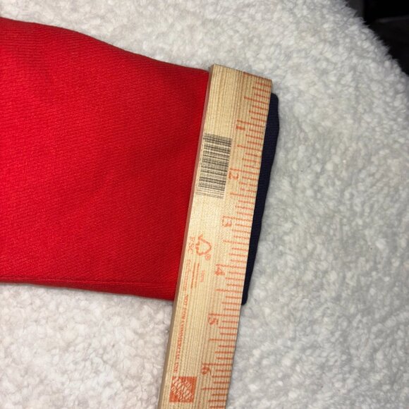 Boden Womens Red Blazer Jacket With Navy Trim Single Button Size 8R - Picture 15 of 16